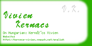 vivien kernacs business card